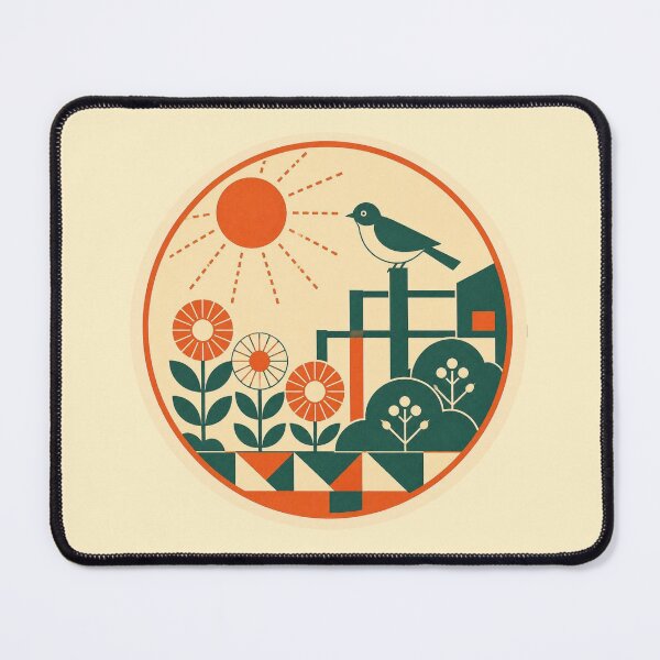 Item preview, Retro Garden – Geometric Bird designed and sold by mellow-koko.