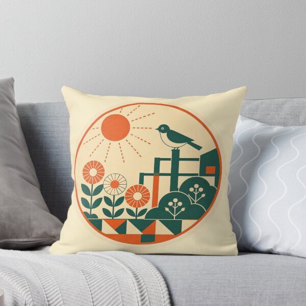 Item preview, Retro Garden – Geometric Bird designed and sold by mellow-koko.