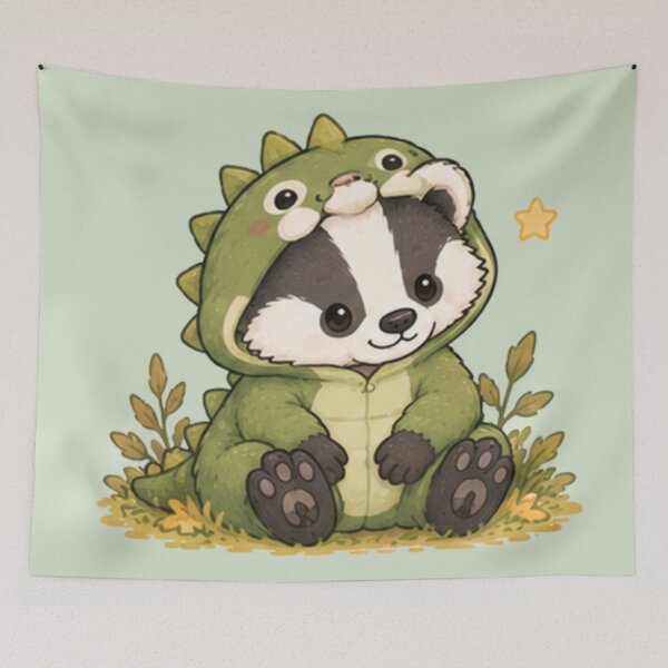 Item preview, Cute Dino Badger designed and sold by MellowMunchkins.