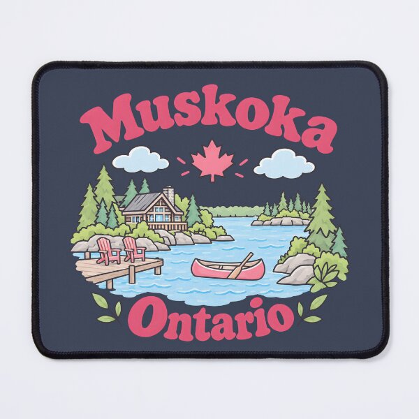 Item preview, Muskoka Lake Ontario Cute Pink Kawaii Cottage Country designed and sold by HowToCanadian.