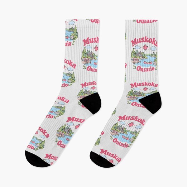 Item preview, Muskoka Lake Ontario Lindo rosa Kawaii Cottage Country designed and sold by HowToCanadian.