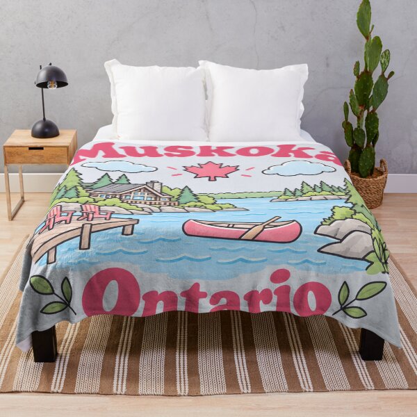 Item preview, Muskoka Lake Ontario Cute Pink Kawaii Cottage Country designed and sold by HowToCanadian.