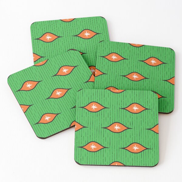 Item preview, Spooky Eyes Pattern 3 - Pumpkin Orange and Slime Green designed and sold by Daniel Bevis Design.