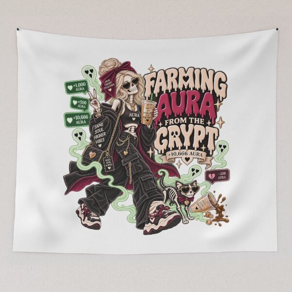 Item preview, ⚡Dead Trendy Collection⚡- Farming Aura From The Crypt designed and sold by WheelieGdArt.