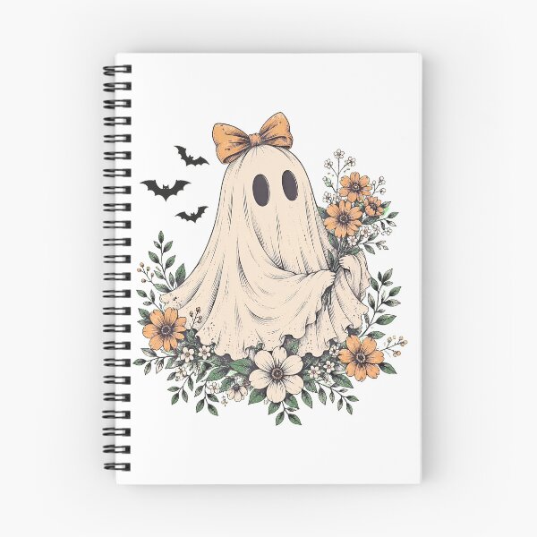 Item preview, Cute Ghost With Flowers Spooky Halloween Floral Ghost Autumn designed and sold by Aniverlia.