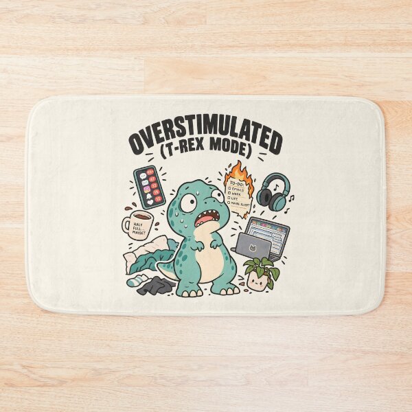 Item preview, Overstimulated T-Rex - Social Battery Dino designed and sold by TheSamuraiCat.