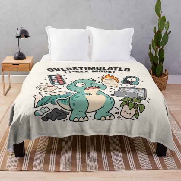 Item preview, Overstimulated T-Rex - Social Battery Dino designed and sold by TheSamuraiCat.