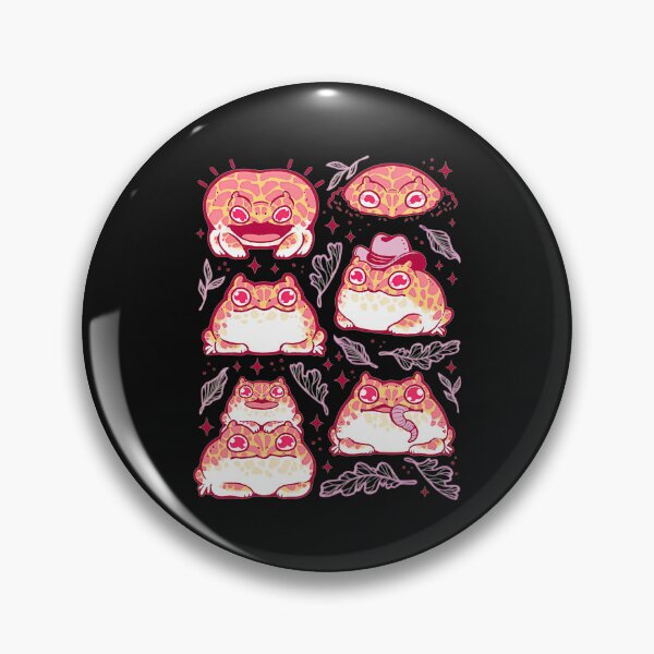 Item preview, Cute Strawberry Pacman Frog Kawaii Horned Toad Sticker Design designed and sold by AnimeSH9.