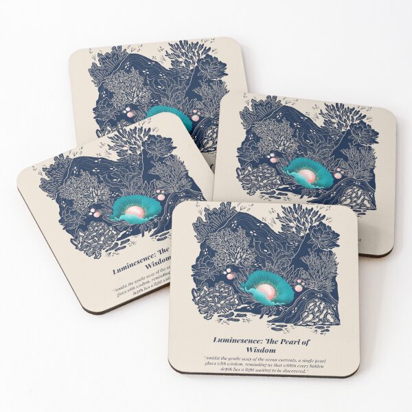 Item preview, Glowing Pearl Shell Ocean Art | Mystical Sea Illustration designed and sold by QuaintInkCo.
