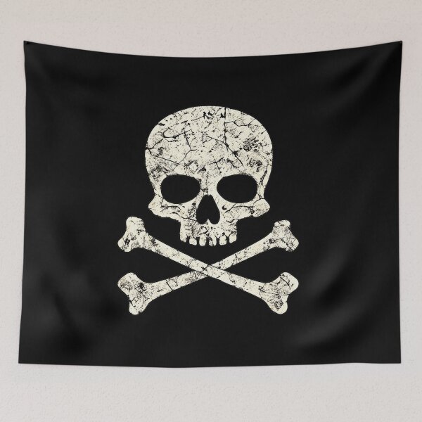 Item preview, Skull Crossbones Halloween Skeleton Jolly Roger designed and sold by EricCotanori.