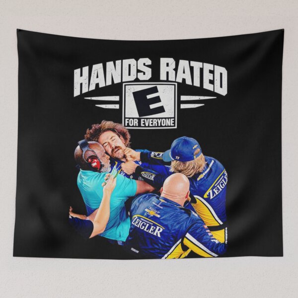 Item preview, Hands Rated E For Everyone Shirt Carson Hocevar Ryan Blaney Bristol Racing designed and sold by bretportmarow.