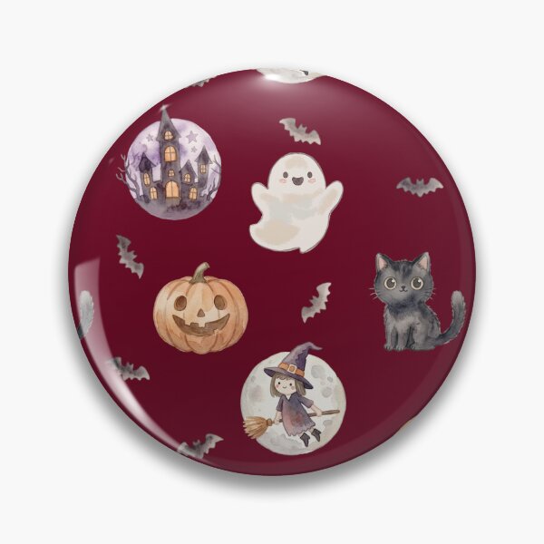 Item preview, Cute Spooky Halloween Stickers Black Cat Witch Castle designed and sold by PawtopiaArt.