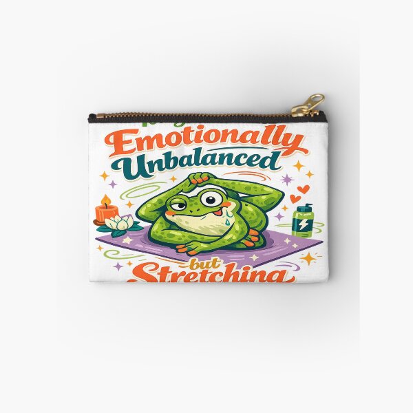 Item preview, Emotionally Unbalanced But Stretching Funny Frog Yoga Wellness Humor designed and sold by inkoutninja.