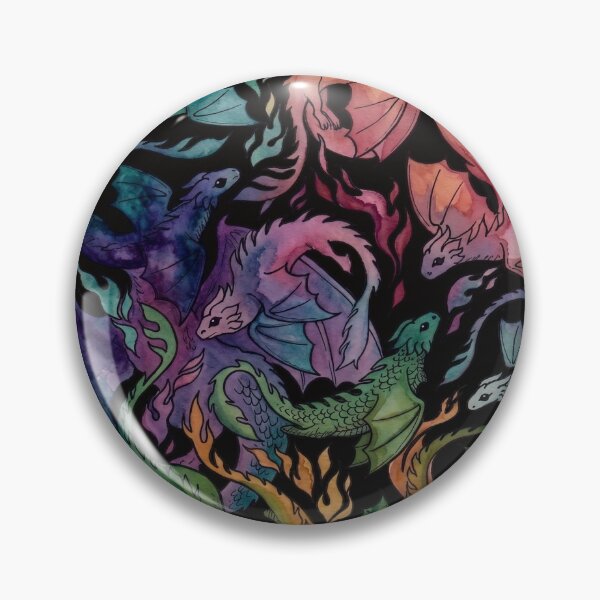 Item preview, Dragon fire rainbow Colorful Watercolor Fantasy Dragon Art designed and sold by robertronda1.