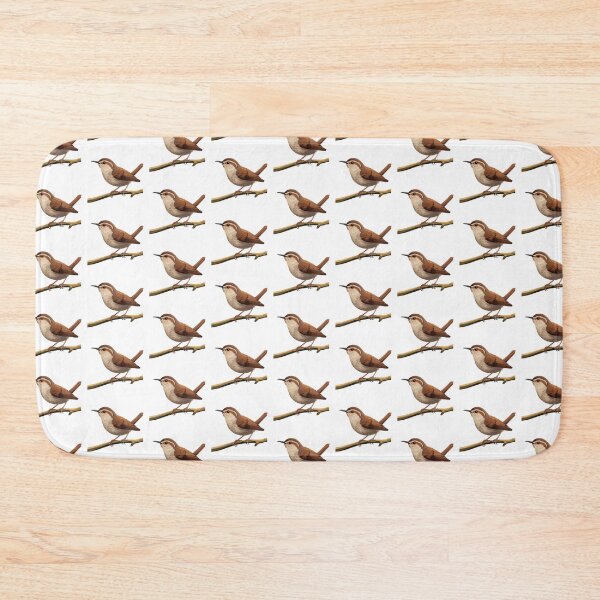 Item preview, Brown Wren Bird Perched on a Branch Illustration designed and sold by New-School-Wave.