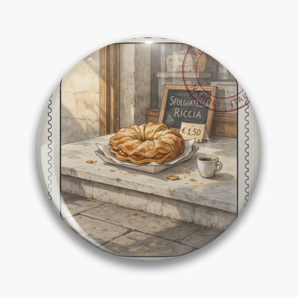 Item preview, Naples Sfogliatella Bakery Moment — Italian Pastry Art designed and sold by stickercuffs.