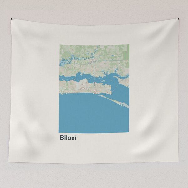 Item preview, Biloxi Minimalistic Map Art designed and sold by MapsNerd.
