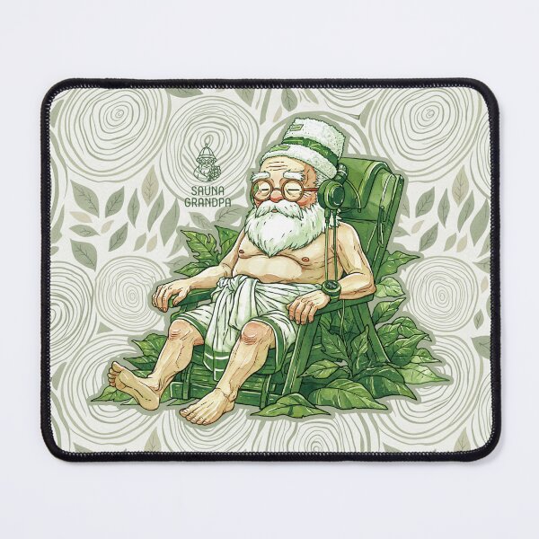 Item preview, 「Sauna Grandpa」Relaxing Grandpa Totonoi - Cute -Tree Rings designed and sold by WABISABIMOMENTS.