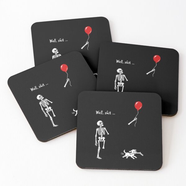 Item preview, Skeleton Lost Balloon Dog Gothic Halloween Dark Humor designed and sold by Dmo3HarkoArt.