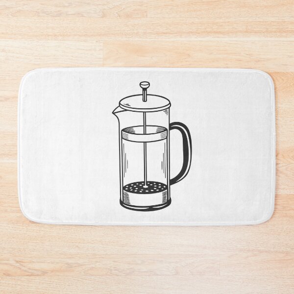 Item preview, French Press Natural 2 Line Art Gift designed and sold by OneLine Studio.