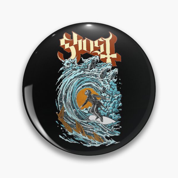 Item preview, Retro Surfing Ghoul Giant Wave Illustration designed and sold by JamesMRobins.