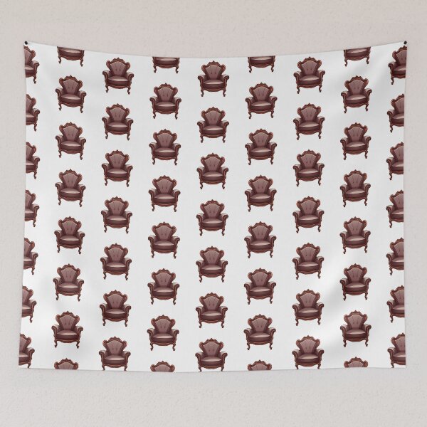 Item preview, Elegant Vintage Brown Armchair Illustration designed and sold by New-School-Wave.