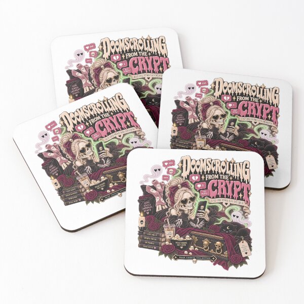 Item preview, ⚡Dead Trendy Collection⚡- Doomscrolling from the Crypt designed and sold by WheelieGdArt.