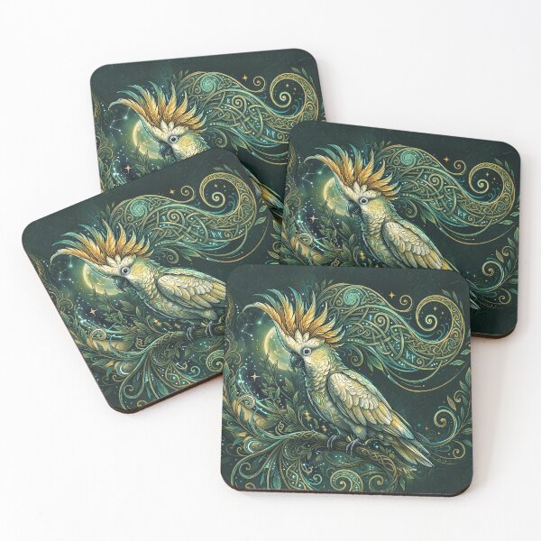 Item preview, Celtic Moon Kakadu – Enchanted cockatoo Fantasy designed and sold by nicky2342.