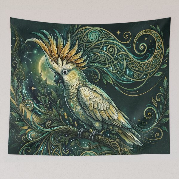 Item preview, Celtic Moon Kakadu – Enchanted cockatoo Fantasy designed and sold by nicky2342.