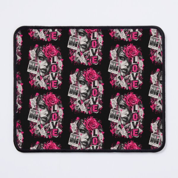 Item preview, Urban Street Art Collage Girl Pink Rose Love Graffiti Design designed and sold by AnimeSH9.