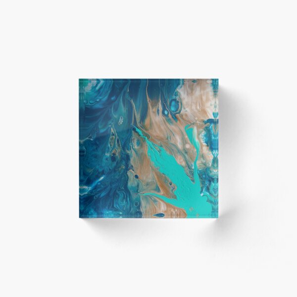 Paradise III - Abstract Design Acrylic Block
