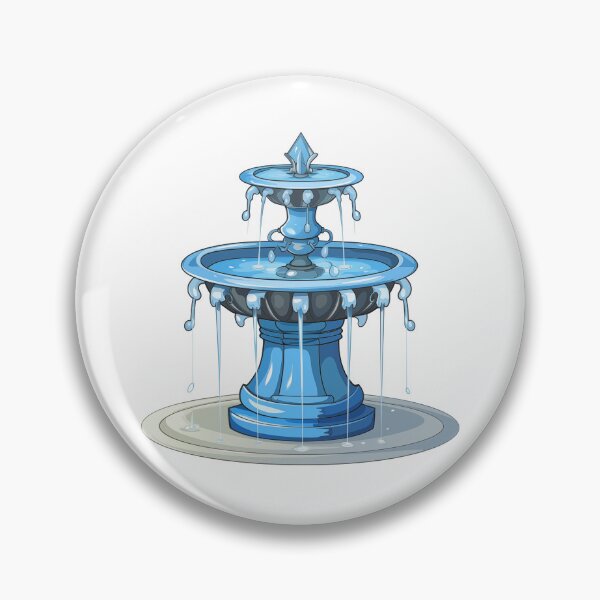 Item preview, Magical Blue Water Fountain Illustration designed and sold by New-School-Wave.
