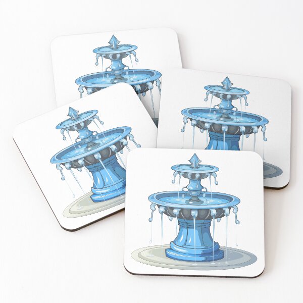 Item preview, Magical Blue Water Fountain Illustration designed and sold by New-School-Wave.