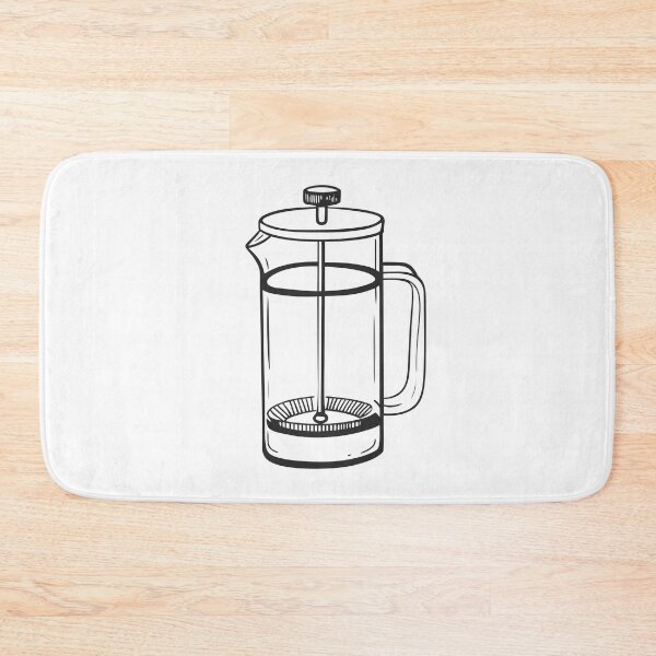 Item preview, French Press Elegant 1 Line Art Gift designed and sold by OneLine Studio.