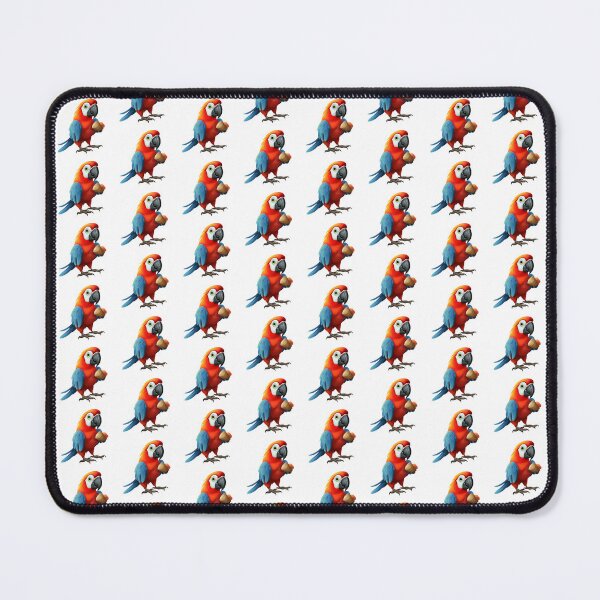 Item preview, Colorful Scarlet Macaw Parrot Holding a Nut designed and sold by New-School-Wave.