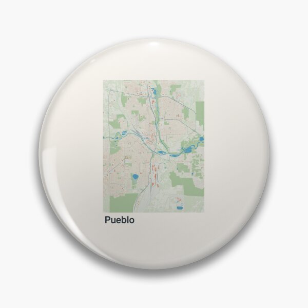 Item preview, Pueblo Minimalistic Map Art designed and sold by MapsNerd.