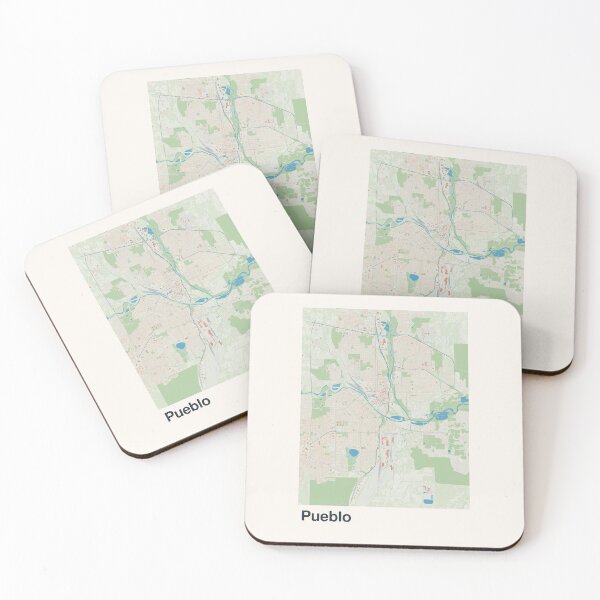 Item preview, Pueblo Minimalistic Map Art designed and sold by MapsNerd.
