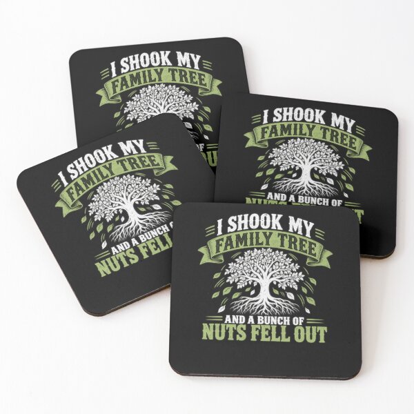 Item preview, I Shook My Family Tree And A Bunch Of Nuts Fell Out Family Humor Quote designed and sold by drawwiika+44.