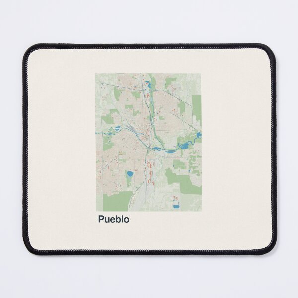 Item preview, Pueblo Minimalistic Map Art designed and sold by MapsNerd.