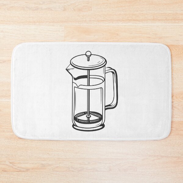 Item preview, French Press Elegant 2 Line Art Gift designed and sold by OneLine Studio.