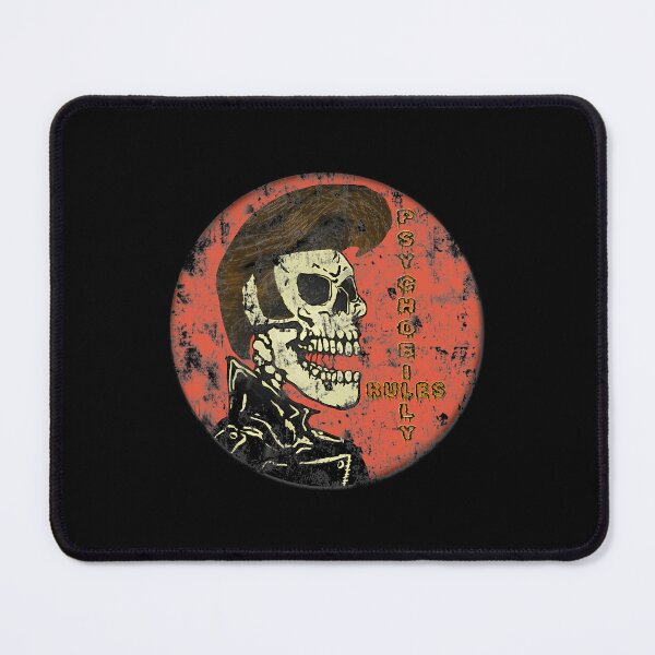 Item preview, Psychobilly Skeleton Rocker Vintage Badge designed and sold by JamesMRobins.