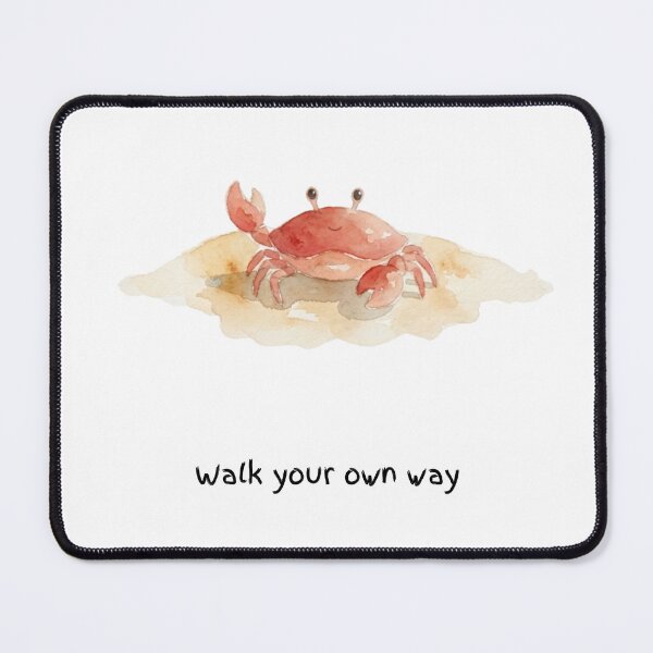 Item preview, Cute Watercolour Crab Inspirational Walk Your Own Way designed and sold by made by Golightly x.