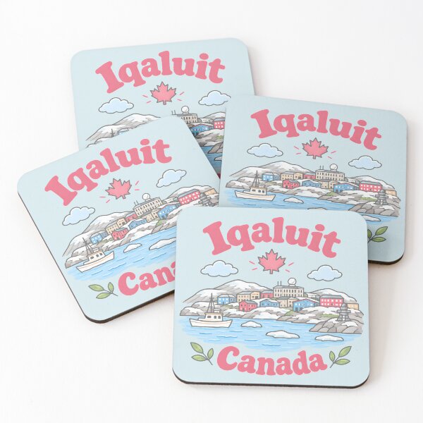 Item preview, Iqaluit Canada Cute Pink Kawaii City designed and sold by HowToCanadian.
