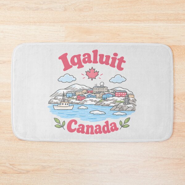Item preview, Iqaluit Canada Cute Pink Kawaii City designed and sold by HowToCanadian.
