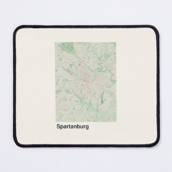 Item preview, Spartanburg Minimalistic Map Art designed and sold by MapsNerd.