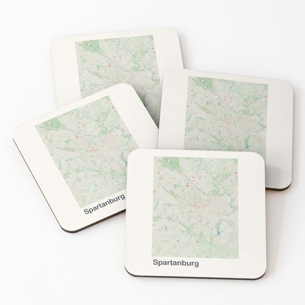 Item preview, Spartanburg Minimalistic Map Art designed and sold by MapsNerd.