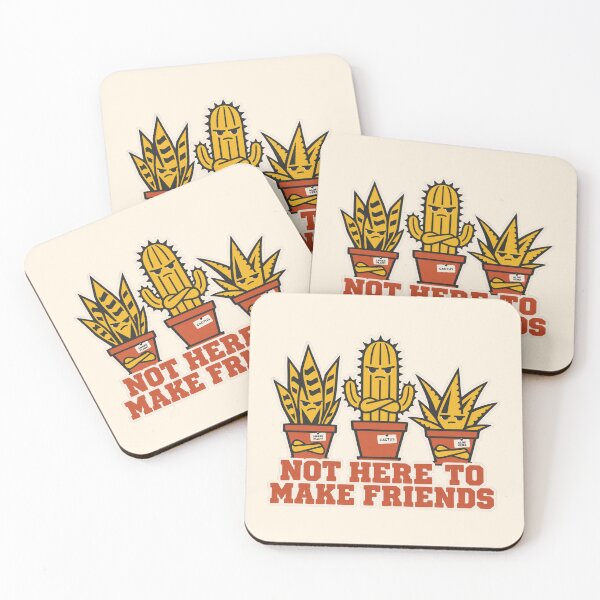 Item preview, Not Here To Make Friends Funny Prickly Plant Succulent Design designed and sold by KungPowUnicorn.
