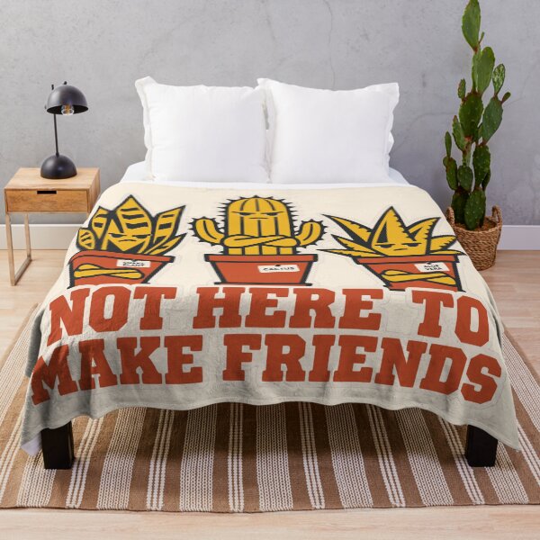 Item preview, Not Here To Make Friends Funny Prickly Plant Succulent Design designed and sold by KungPowUnicorn.