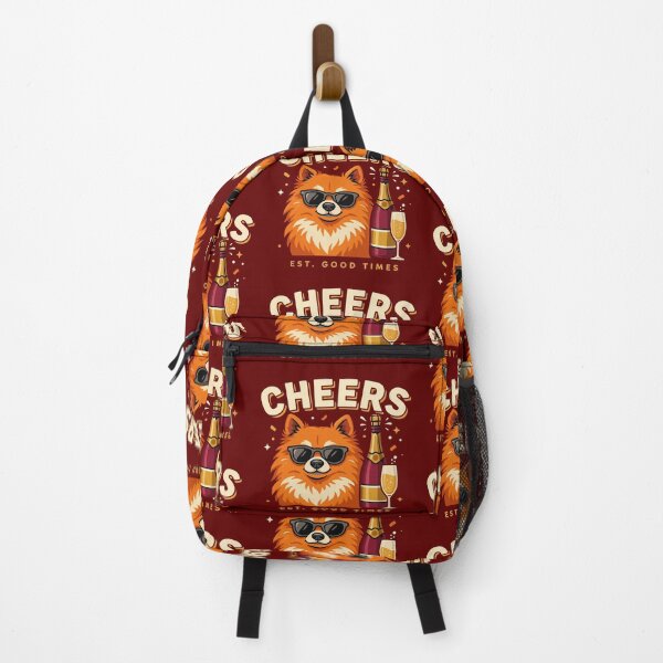 Item preview, Funny Pomeranian Dog Cheers Gift | Cute Puppy Champagne Drinker Graphic designed and sold by PrintSpire Studios.