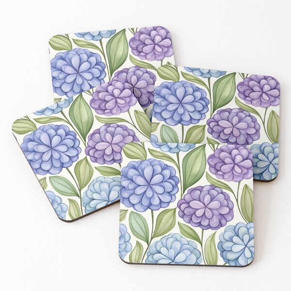 Item preview, Seamless Watercolor Hydrangea Pattern in Blue and Purple Tones designed and sold by Emily Waters.
